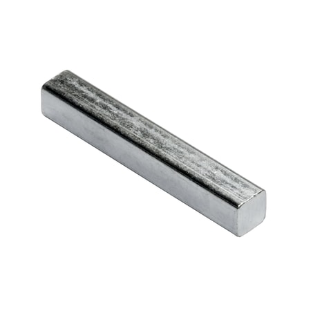 Undersized Key Stock, Carbon Steel, Zinc Clear Trivalent, 12 In L, 1-1/4 In W, 1-1/4 In H